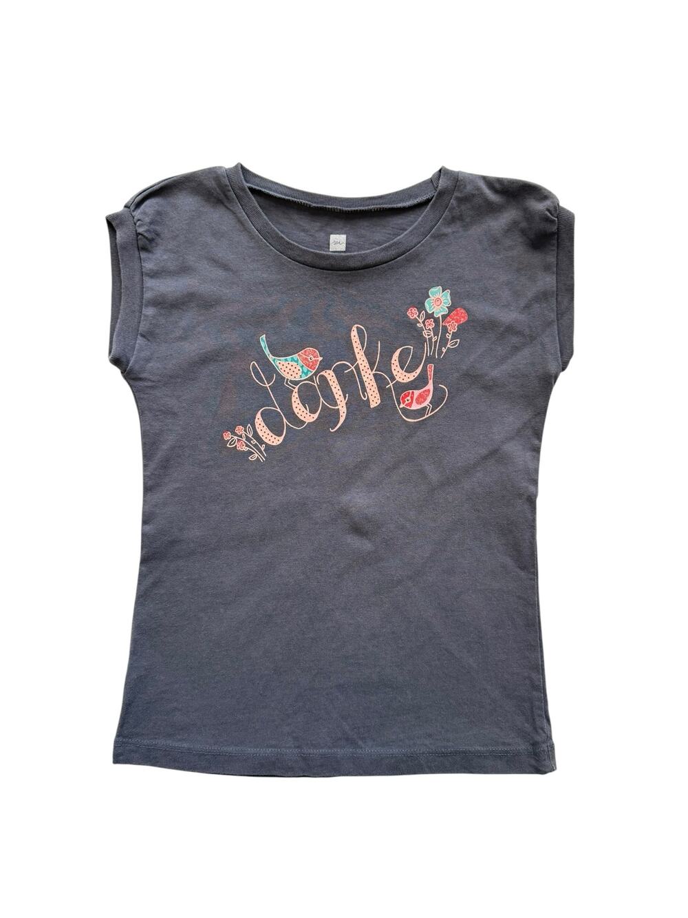 Tea Collection Germany Danke Birds Graphic Tee Size 6